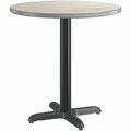 Lancaster Table & Seating LT 30 Round Reversible White/Slate Gray Standard Height Table Kit - 22'' Plate 349G30RS222S